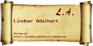 Lindner Adalbert névjegykártya